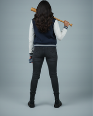 Navy Blue Varsity Jacket (Unisex)