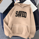 Fleece Hoodie ( saved by grace )