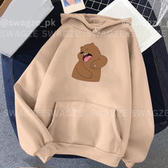 Fleece Hoodie ( tired grizz )