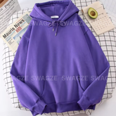 Fleece Basic Hoodie Purple