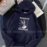 Fleece Hoodie ( master of sarcasm )