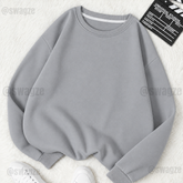 Fleece Basic Sweatshirt Light Grey