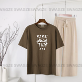Casual Combo (babe you got this) with beige flapper trouser