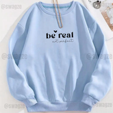 Fleece Sweatshirt ( be real not perfect ) skyblue