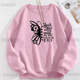 Fleece Sweatshirt ( fly wings )