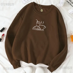 Fleece Sweatshirt ( coffee break ) (BR08)