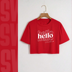 Hello Valentine Crop Tee