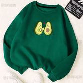 Fleece Sweatshirt ( couple avocado )