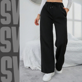Wide leg Flapper Trouser ( Black )