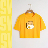 Cute Bread Crop Tee