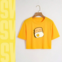 Cute Bread Crop Tee