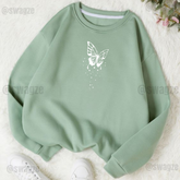 Fleece Sweatshirt ( butterfly )