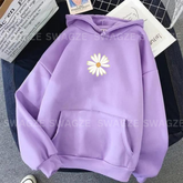 Fleece Hoodie ( flower )