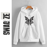 Zipper Hoodie Black butterfly (W05)