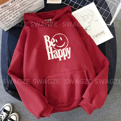Fleece Hoodie ( be happy ) (M03)