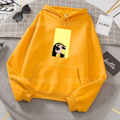 Fleece Hoodie ( bubbles yellow ) (Y02)