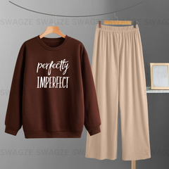 Winter Combo ( Flower ) with Beige Flapper Trouser