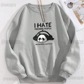 Fleece Sweatshirt ( i hate morning )