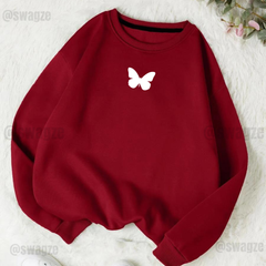 Fleece Sweatshirt ( Butterfly ) (M06)