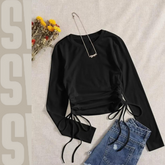 Drawstring Crop Tee (basic)