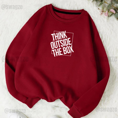 Fleece Sweatshirt ( Think outside the box ) (M02)