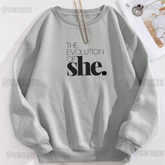 Fleece Sweatshirt ( the evolution of she )