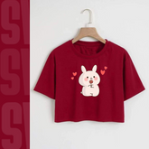 Cute Rabbit Crop Tee
