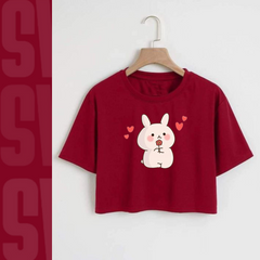 Cute Rabbit Crop Tee