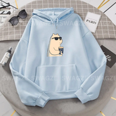 Fleece Hoodie ( glasses ice panda ) (SB08)