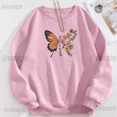 Fleece Sweatshirt (believe in yourself) baby pink