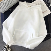 Fleece Basic Hoodie White