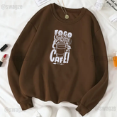 Fleece Sweatshirt ( coffee cafe )