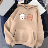 Fleece Hoodie ( cute couple bears ) (C03)