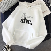 Fleece Hoodie ( the evolution of she )