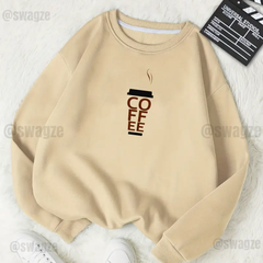 Fleece Sweatshirt ( coffee cup ) (C07)
