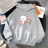 Fleece Hoodie ( cute couple bears )
