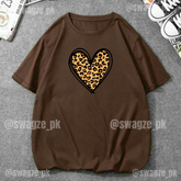 Cheetah heart Drop Tee