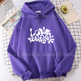 Fleece Hoodie ( love yourself ) (DP03)