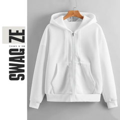 White Basic Zipper