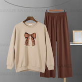 Winter Combo ( Ribbon ) with Brown Flapper Trouser