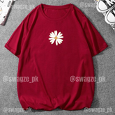 Flower Drop Tee ( Maroon )