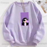 Fleece Sweatshirt ( powerpuff purple )