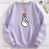 Fleece Sweatshirt ( pinch heart )