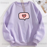 Fleece Sweatshirt ( envelop heart )