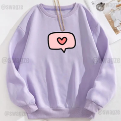 Fleece Sweatshirt ( envelop heart )