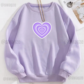 Fleece Sweatshirt ( purple heart )