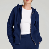 Navy Blue Basic Zipper