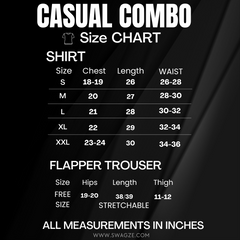 Casual Combo (cute grizz) with beige flapper trouser