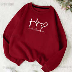 Fleece Sweatshirt ( faith love.. )