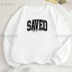 Fleece Sweatshirt ( saved by grace )
